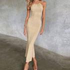 Halter-neck Open-back Dress