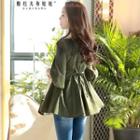 3/4-sleeve Gathered-waist Blouse