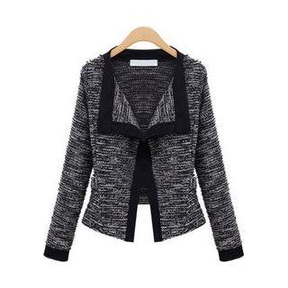 Contrast Trim Tweed Jacket