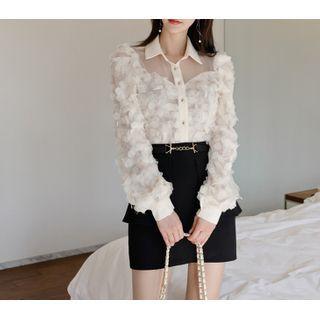 Set: Shirt + Mini A-line Skirt