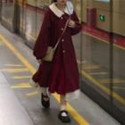 Single Breasted Coat / Midi A-line Dress