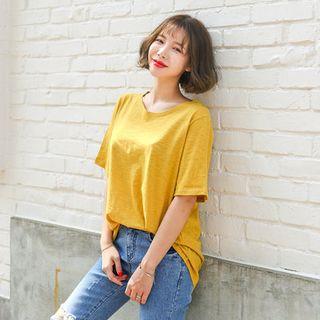 Elbow-sleeve M Lange Cotton T-shirt