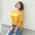 Elbow-sleeve M Lange Cotton T-shirt