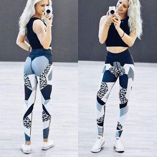 Leopard Patchwork Yoga Pants