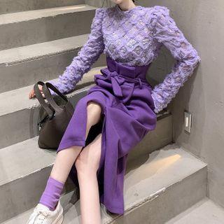 Lace Blouse / Midi Skirt