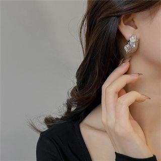 Irregular Stud Earring 1 Pair - Silver - One Size