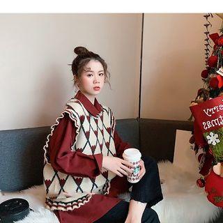 All Over Pattern Knit Vest