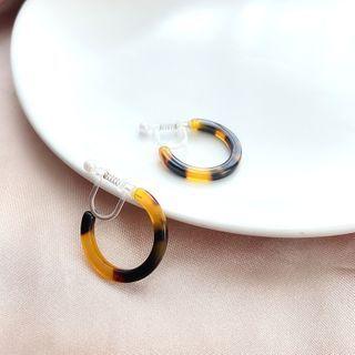 Leopard Print Half Hoop Earring