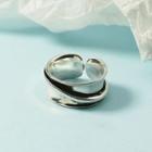 Alloy Curve Open Ring Ring - Silver - One Size