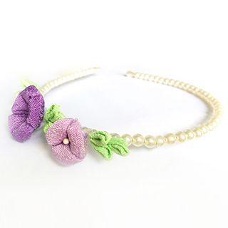 Flower Faux-pearl Hair Band