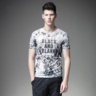 Letter Print Short-sleeve T-shirt