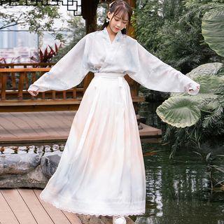 Embroidered Hanfu Top / Maxi Skirt