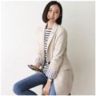 Single-breasted Stripe-trim Jacket