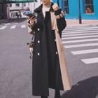 Double Breasted Two Tone Coat