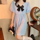 Bow Puff-sleeve Skirt