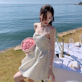 Halter Bow A-line Party Dress