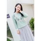 Flower Embroidered Loose-fit Sweater