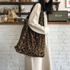 Animal Print Tote Bag Leopard - Brown - One Size
