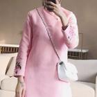 Traditional Chinese Long-sleeve Embroidered Mini Dress