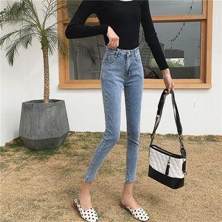 High-waist Slim Fit Pencil Jeans