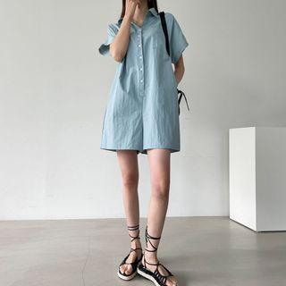 Half-placket Playsuit