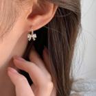 Bow Rhinestone Alloy Dangle Earring 1 Pair - 925silver Earring - Gold - One Size