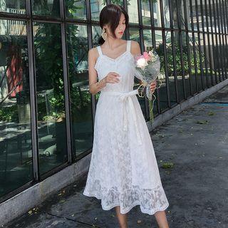 Spaghetti Strap Midi Lace Sundress