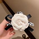 Flower Faux Leather Hair Clamp
