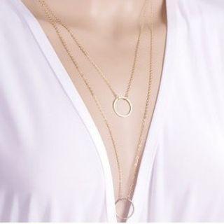 Hoop Layered Layered Necklace