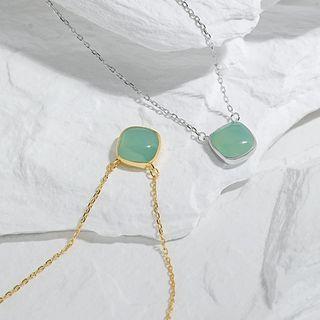 925 Sterling Silver Square Choker Necklace