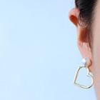 Sterling Silver Hollow Heart Earring