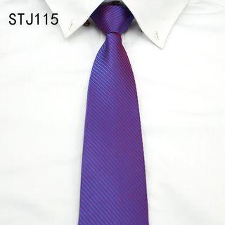 Pre-tied Striped Neck Tie (8cm) Stj115 - One Size