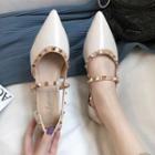 Pointed Studded Dorsay Flats