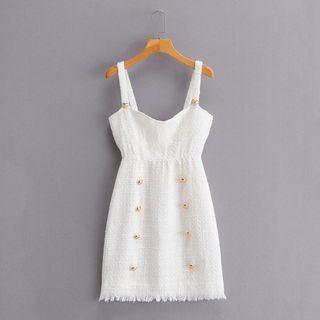 Double-breasted Tweed Tank Dress