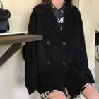 Floral Print Mini Shirtdress / Double-breasted Blazer
