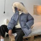 Faux Furry Hood Padded Coat