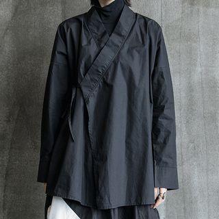 Plain Hanfu Top Black - One Size