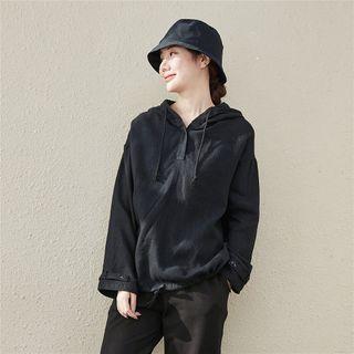 Henley Drawstring Hoodie