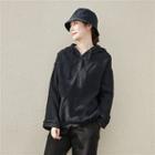 Henley Drawstring Hoodie