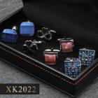 4 Pair Set: Alloy Cufflinks (various Designs) Xk2022 - 4 Pair - Silver - One Size