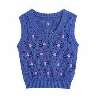 Floral Print Knit Tank Top