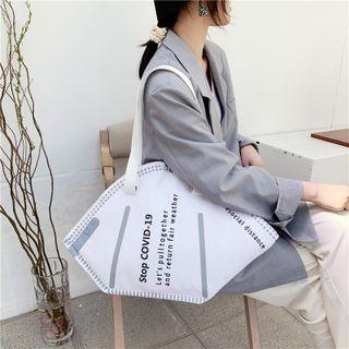Lettering Face Mask Tote Bag