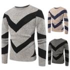 Chevron Long-sleeve Sweater