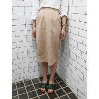 Zip-back Midi Skirt