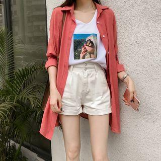 Slit Chiffon Shirt
