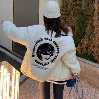 Embroidered Quilted Baseball Jacket
