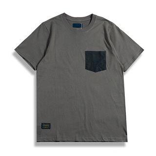 Short-sleeve Paneled Pocket T-shirt