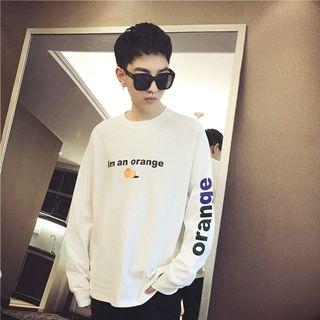 Long-sleeve Lettering Raglan Top