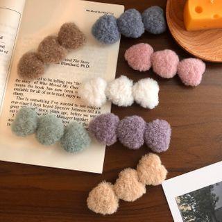 Heart Fleece Hair Clip