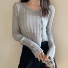 Asymmetrical Cropped Knit Top